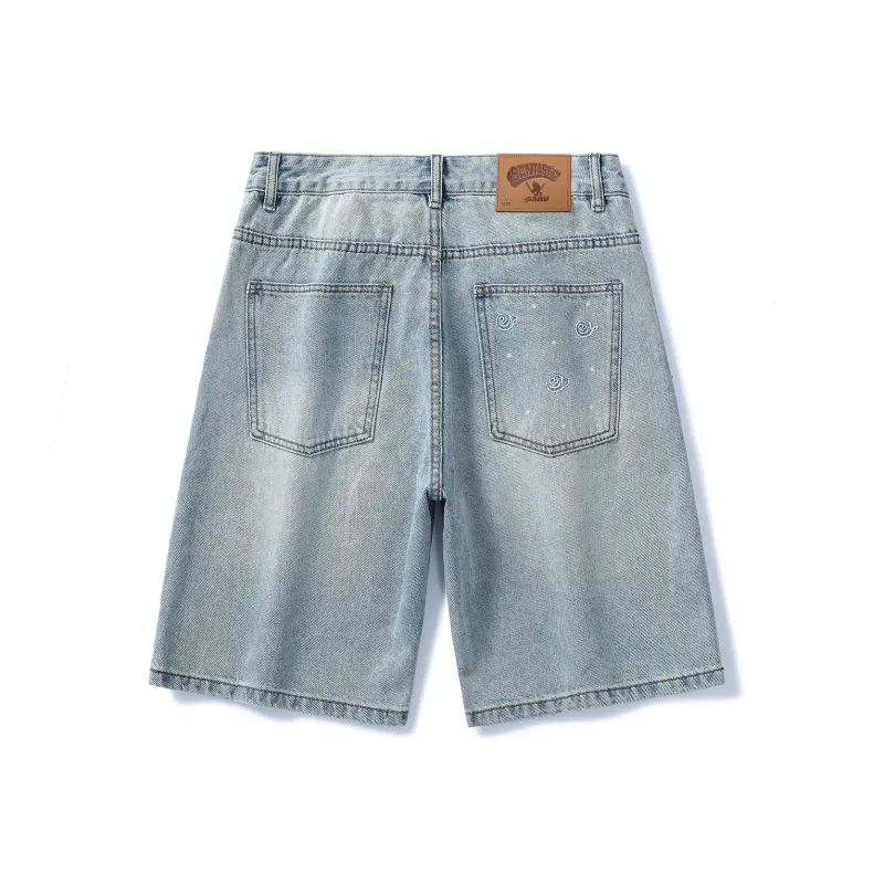 SANTASTIC Denim Shorts Men Blue-1
