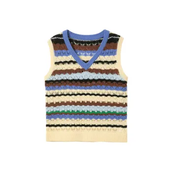 3COLOUR Knitwear Women's Yellow Cream Stripes