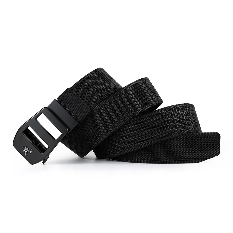 POLOMEISDO Nylon Braid Automatic Buckle Belt Unisex Width 3.8cm-3