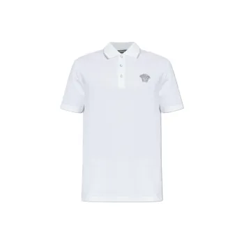 VERSACE Logo embroidered Polo Shirt