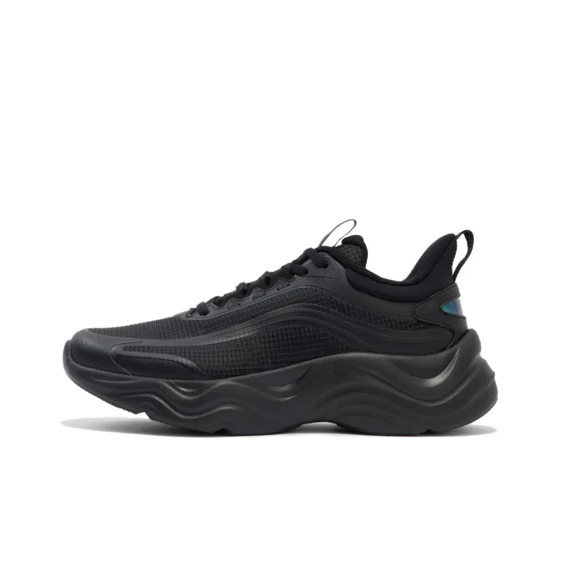 361° Cushioning Wear-Resistant Low-Top Running Shoes Women's Obsidian Black-0