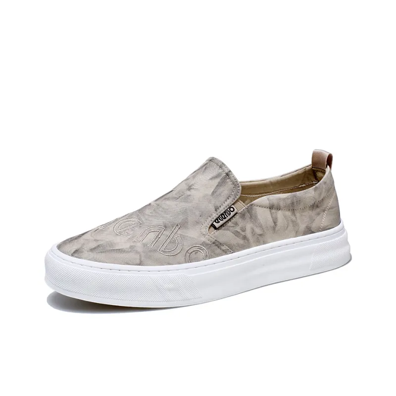 EDENBO Men's Casual Shoes Men Low Top Black/Sand-11