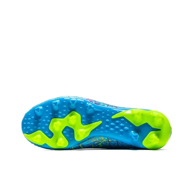 Sportful Soccer Shoes Men Low Top Daytime Blue Long Studs/Black Neon Green Long Studs/Blue Neon Green Long Studs-13
