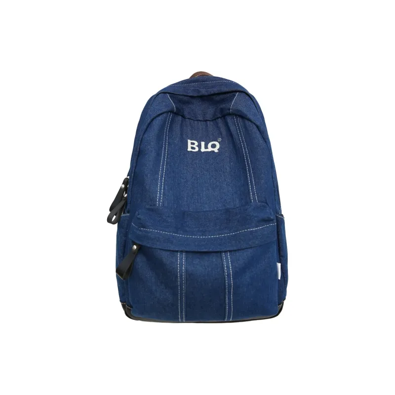 WICKBUEN Denim Backpack Unisex Black/Light Blue/Blue-0