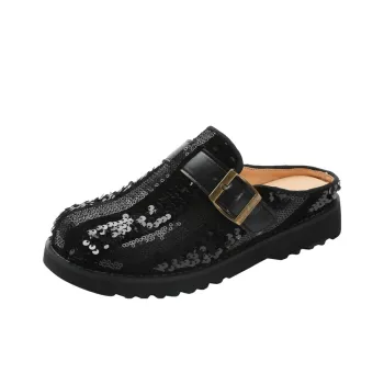 KATHRYN WILSON Rubber Sole Sequins Slip Resistant Closed Toe Slippers Women's