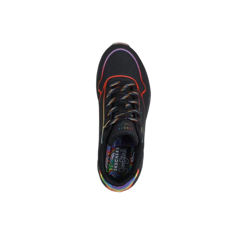 Jen Stark x Skechers Uno Low Top Training Shoes Women's Black-3