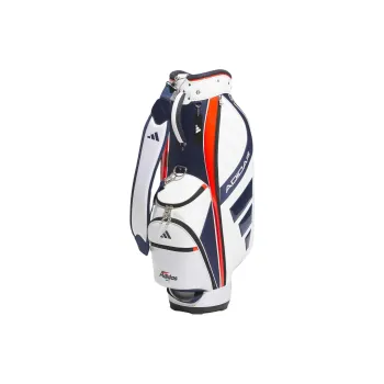 Adidas Polyurethane Golf Bag Travel Storage Bag Unisex White & Collegiate Marine Blue & Bright Red