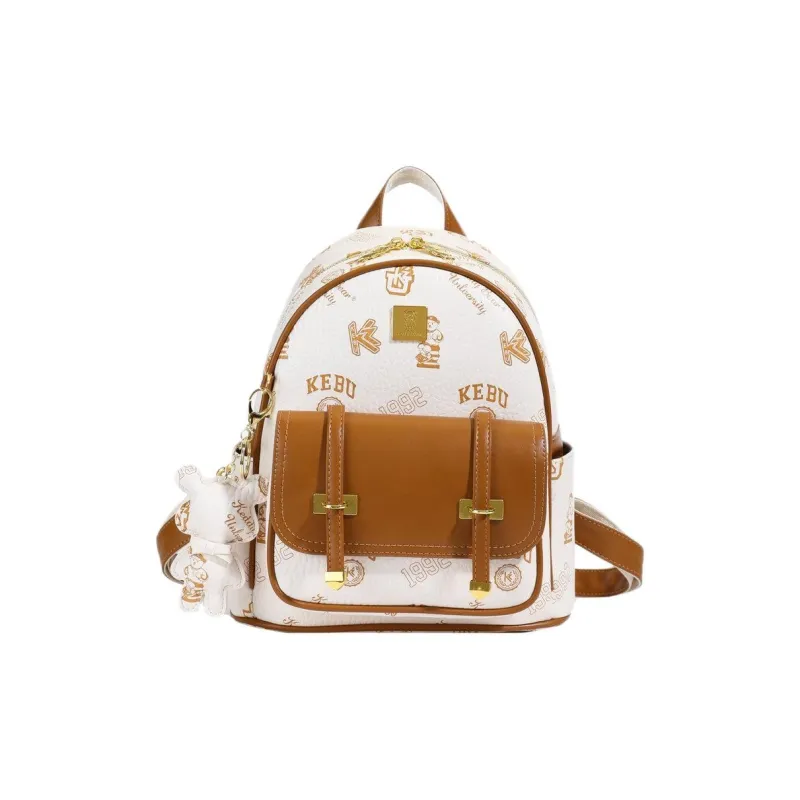 TOUTSEUL YOLO PU Backpack Women's White/Pink/Black/Brown-0