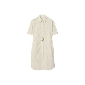 Burberry SS25 Short Sleeved Dress Women's Beige