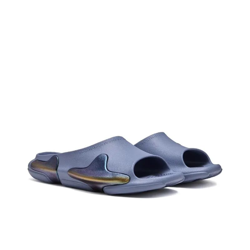 EQLZ EQUALIZER Oasis EVA Slip Resistant Abrasion Resistant Cushioning Slide Slippers Unisex Phantom Purple-1