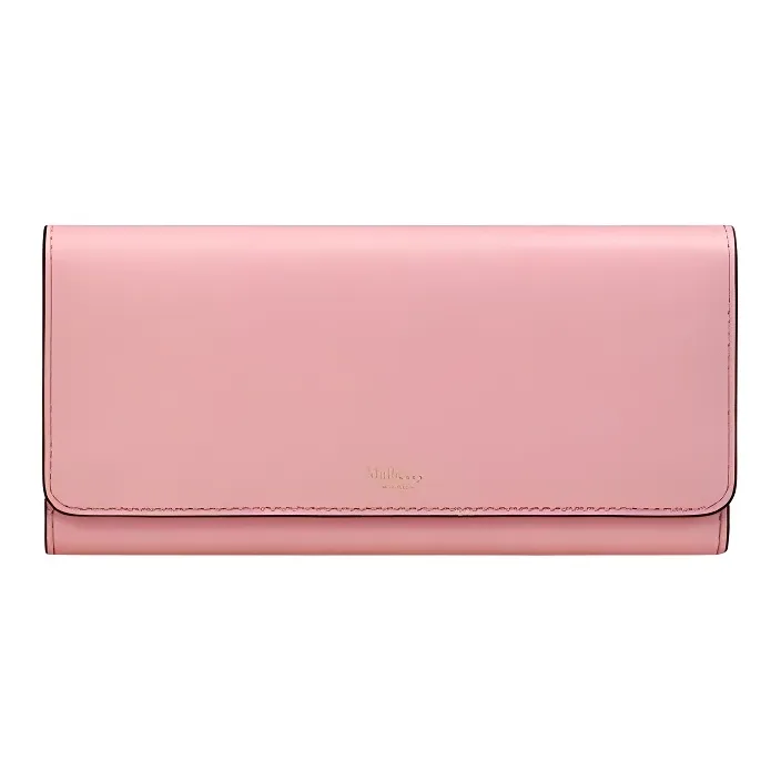 Mulberry Grained Cow Leather Wallet Small Size Women's Pink-0