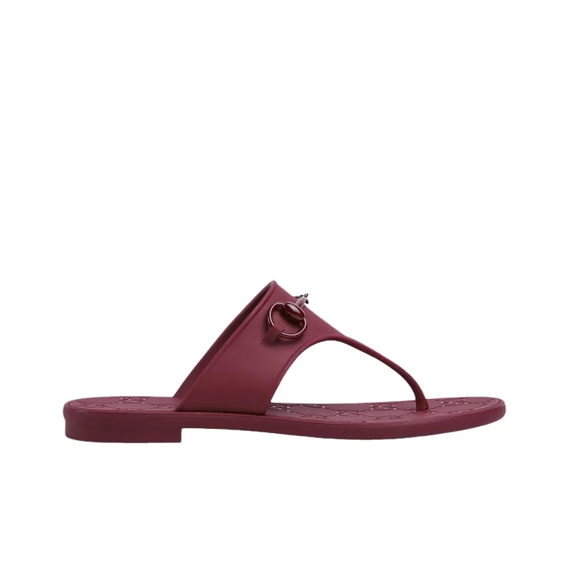 GUCCI Horsebit Flip Flops Women's Fuchsia-1