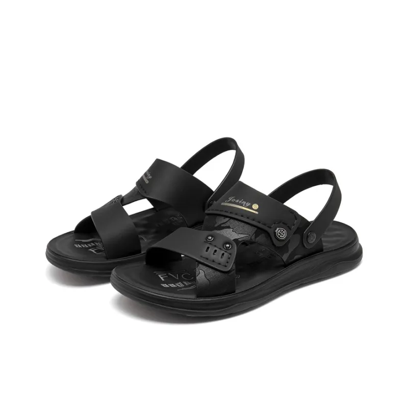 JOSINY Beach Sandals Men's Black-2