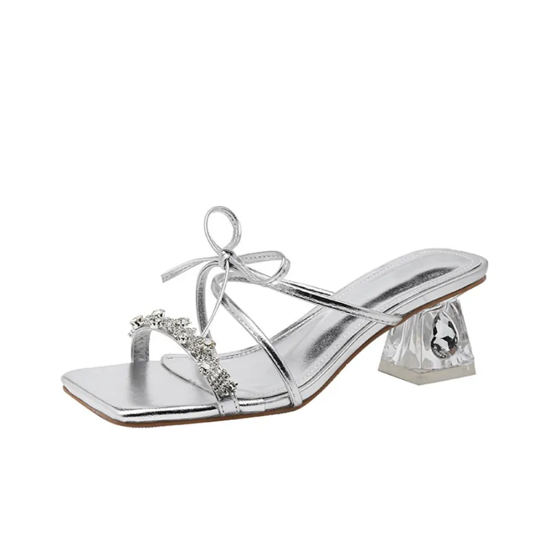 MABEL&CO Slide Slippers Women's Silver-0