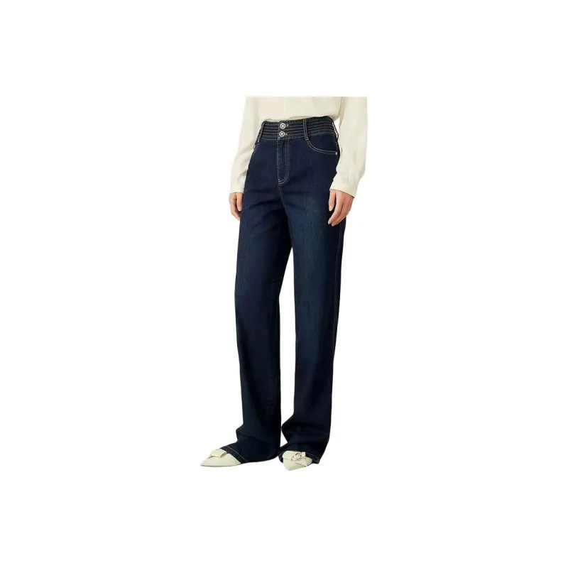 Yiner Jeans Women's Navy Blue-0