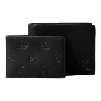 CALVIN KLEIN Leather Card Holder, Wallet Unisex Black