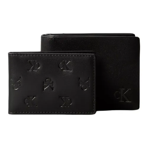 CALVIN KLEIN Leather Card Holder, con Unisex Black
