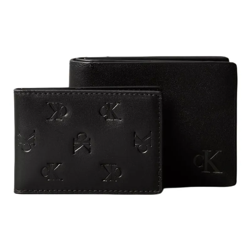 CALVIN KLEIN Leather Card Holder, Wallet Unisex Black-0