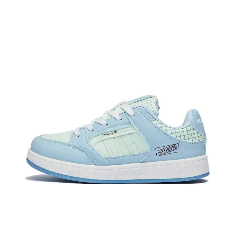MEXICAN Low Top Skateboard Shoes Women's Lake Blue-0