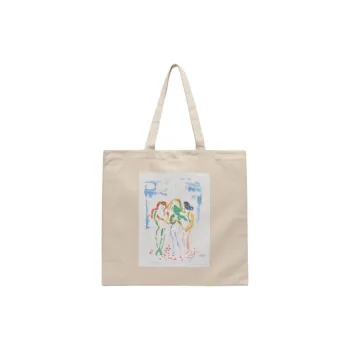BOBO CHOSES Time Mecca Tote Bag, Shopping Bag, Shoulder Bag Unisex Beige