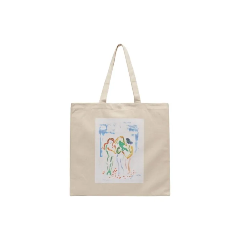 BOBO CHOSES Time Mecca Tote Bag, Shopping Bag, Shoulder Bag Unisex Beige-0