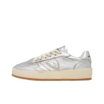 PHILIPPE MODEL Abrasion Resistant Low Top Skateboard Shoes Women's Silver