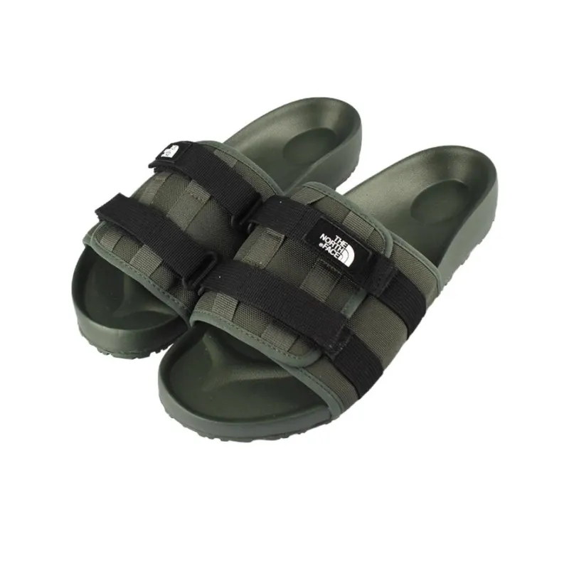 THE NORTH FACE WOVEN SLIDE EX Quiet Slip Resistant Slide Slippers Unisex Army Green-2