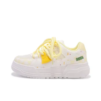 Medd Low Top Skateboard Shoes Women's Beige Yellow Tone
