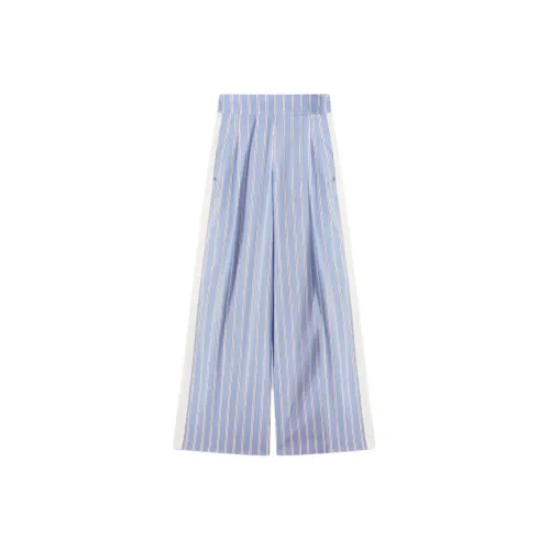 Patrizia Pepe SS25 Casual Pants Women's Blue White