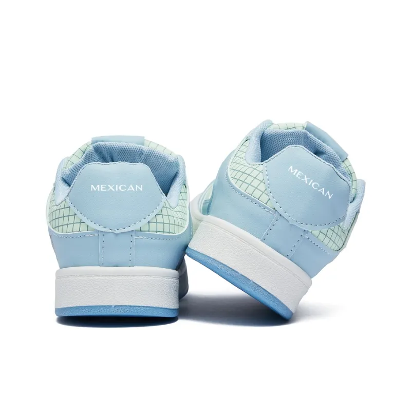 MEXICAN Low Top Skateboard Shoes Women's Lake Blue-4