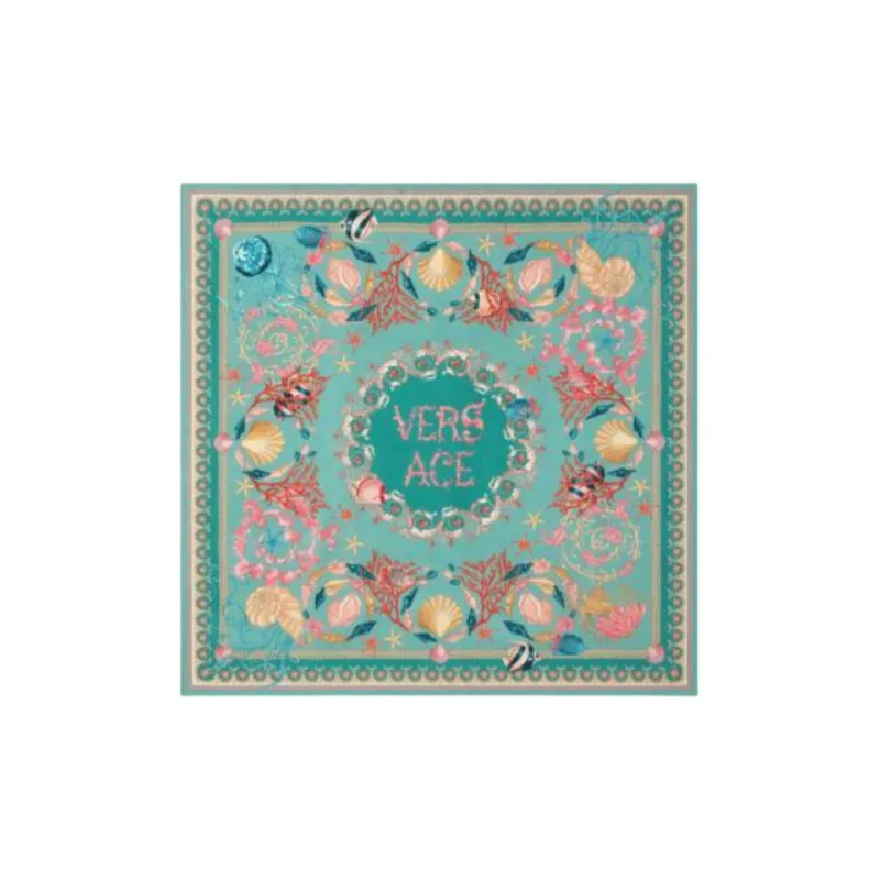 VERSACE Underwater Barocco Silk Scarf-0