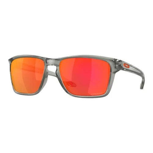 Oakley Plastic Irregular Shape Sunglasses Unisex Gray
