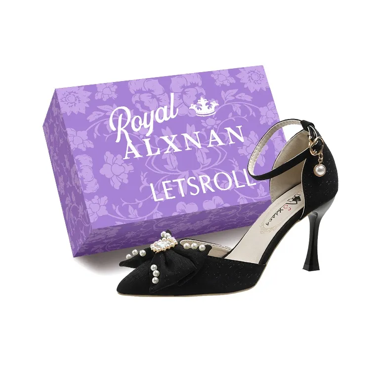 Alxnan High Heels Women's Ecru/Light Blue/Black-3