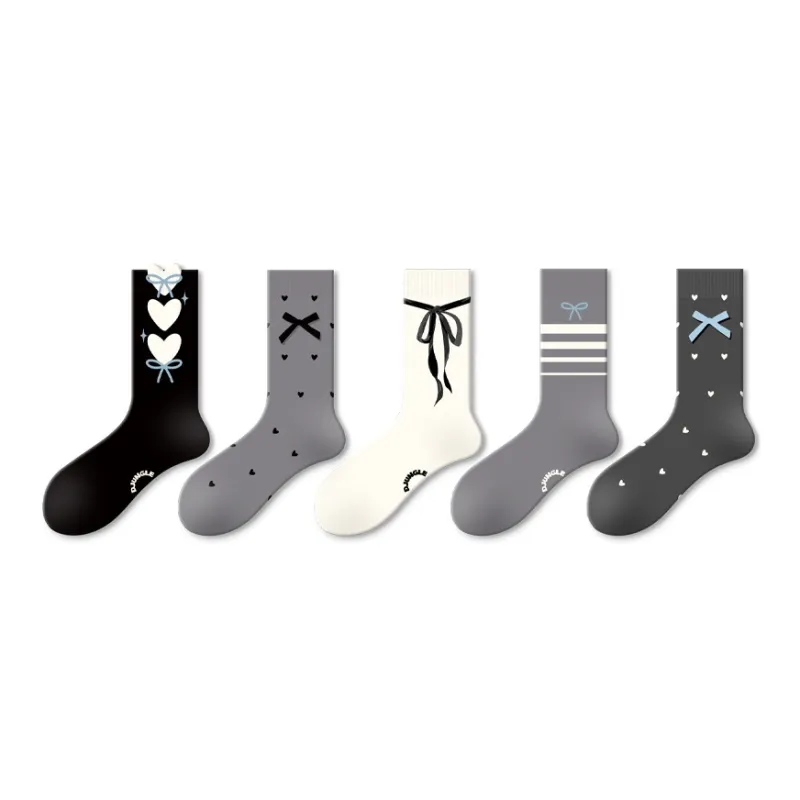Gentle Welcome Mid Calf Socks Unisex 5 Pack-2