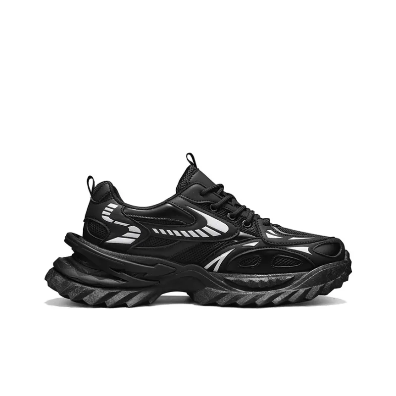 SUPEREDGE Anti Slip Wear Resistant Low Top Chunky Sneakers Men's-1