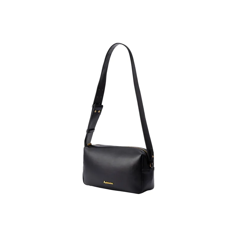 AQUASCUTUM Cow Leather Pillow Crossbody Bag, Shoulder Bag Women's Black-1