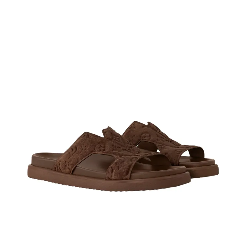 LOUIS VUITTON Oasis Slide Slippers Men's Brown-1