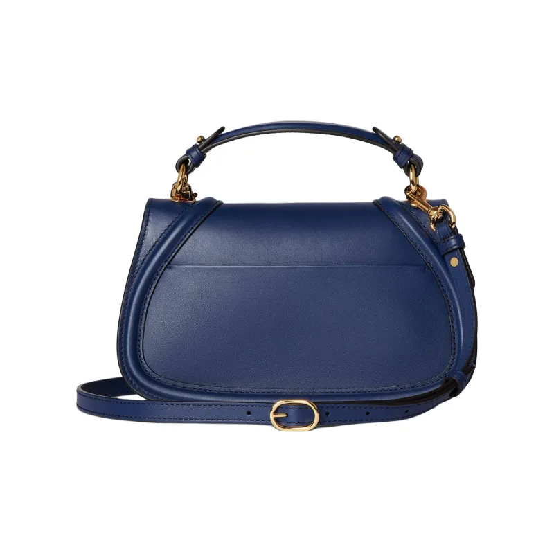 GUCCI Blondie Leather Shoulder Bag, Handbag Medium Size Women's Blue-3
