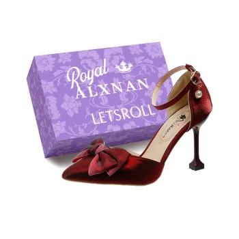 Alxnan High Heels Women's Black/Ecru/Red