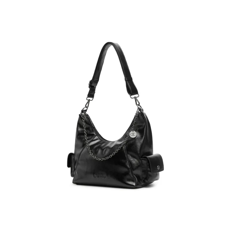Champion Fabric Shoulder Bag Unisex Medium Blue Denim/Black/Black Gray/Silver White-16