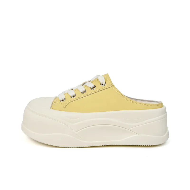 La Chapelle Slip Resistant Closed Toe Slippers Women's Yellow-0
