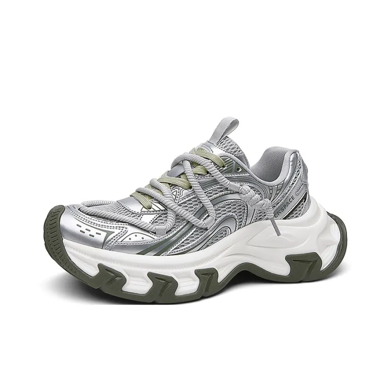 China Aerospace Breathable Lightweight Height Increasing Low Top Chunky Sneakers Men's-1