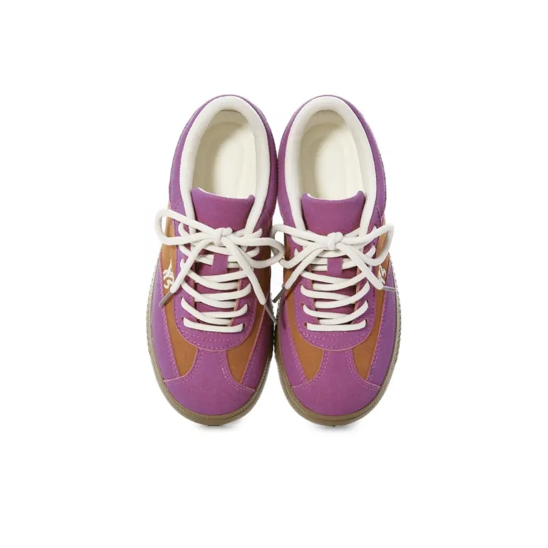 The New Age Family Low Top Skateboard Shoes Women's Orange Purple-2