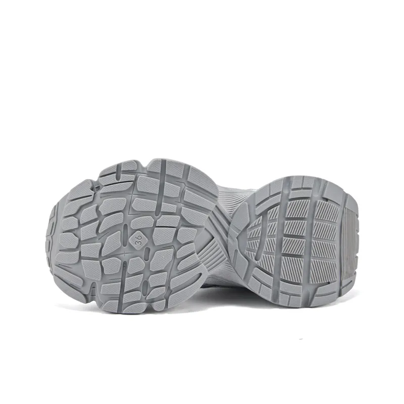 La Chapelle Abrasion Resistant Low Top Chunky Sneakers Women's Silver-5