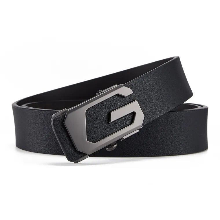 Jeccieziio Cow Split Leather Belts Men's Gunmetal Width 3.4cm, Writing A Greeting Card, Printing Photos-5