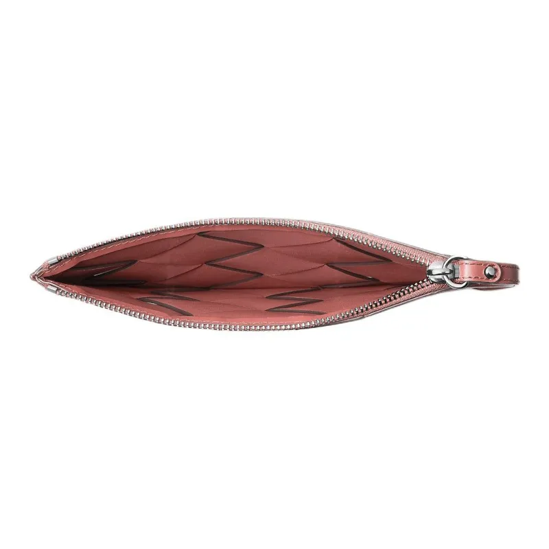 MICHAEL KORS Jet Set Travel Leather Clutch Extra Large Women's Light Pink-1