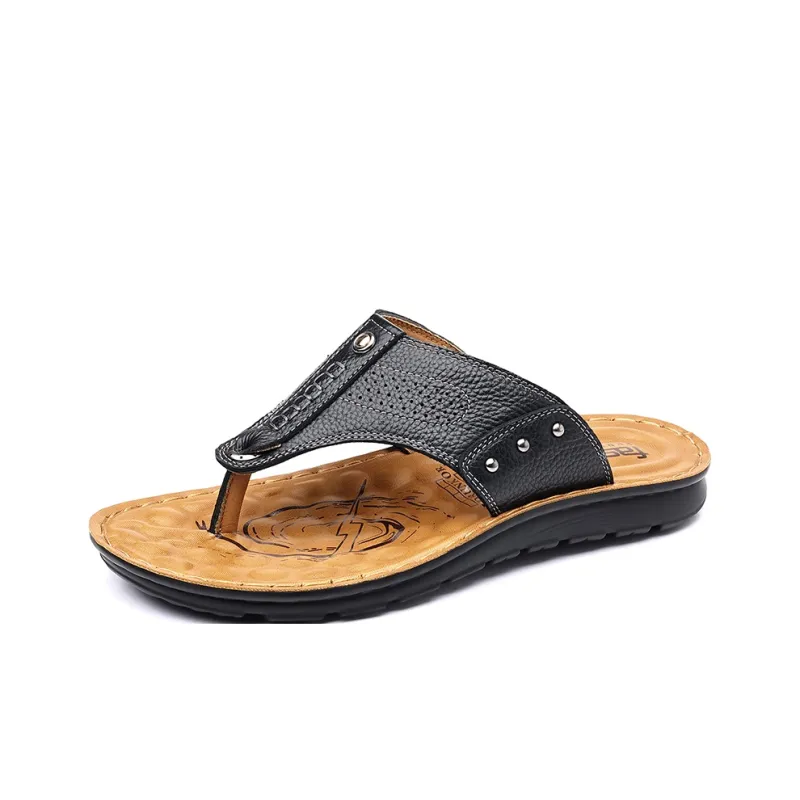 Bindu Slip Resistant Abrasion Resistant Flip Flops Men's-0