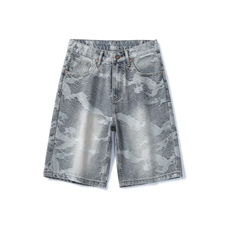 SANTASTIC Denim Shorts Men Blue-0