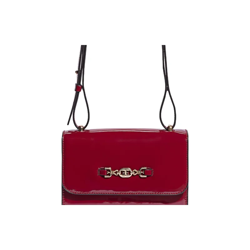 SAM EDELMAN Patent Leather Crossbody Bag, Shoulder Bag Women's Red-3