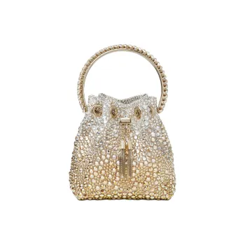 Jimmy Choo Satin Handbag Women's Gold